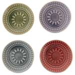 Plato pan colores filo dorado - 1