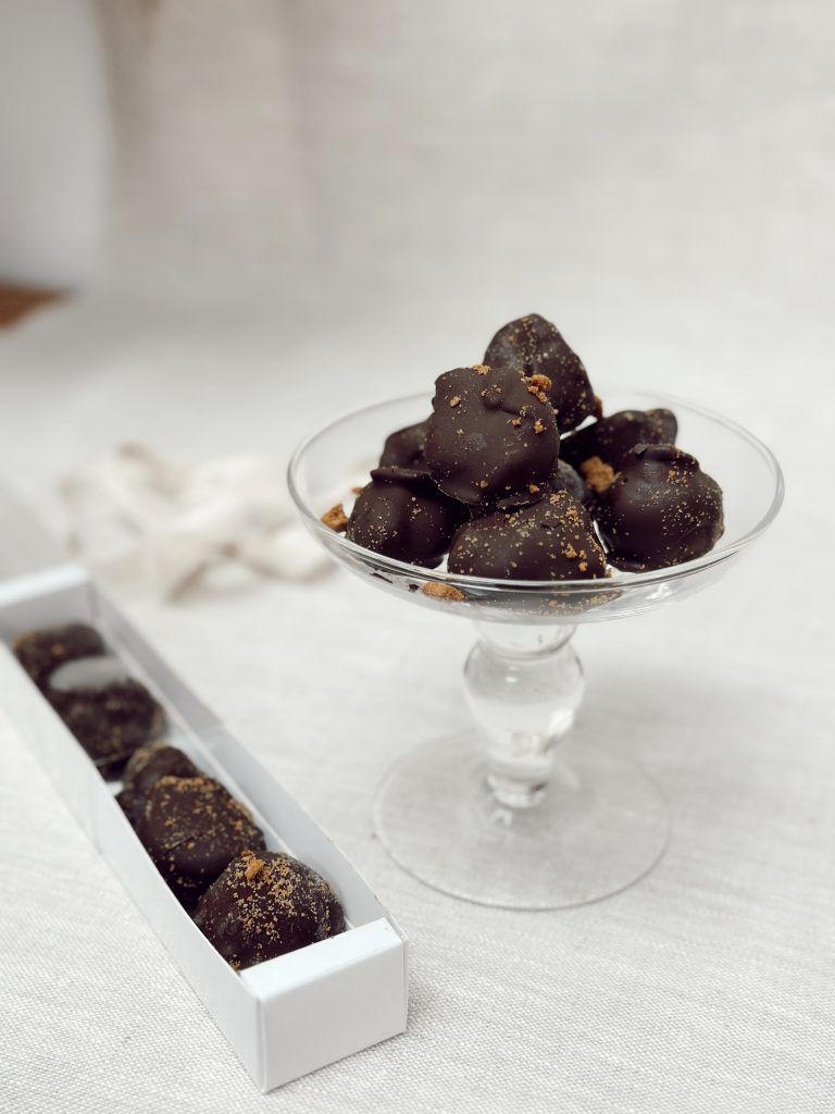 Cajita de trufas de caramelo